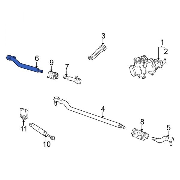 Ford OE HC3Z3A131A Outer Steering Drag Link