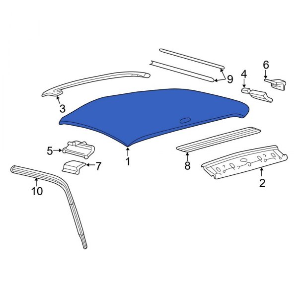 Ford OE F81Z2550202BA Roof Panel