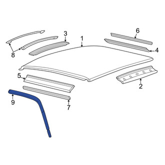 Ford OE - Right Roof Panel Weatherstrip
