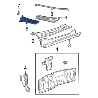 Ford OE - Right Cowl Cover