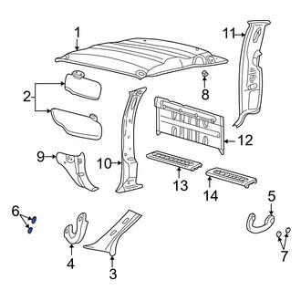 Ford OE - Front Interior Grab Bar Cap