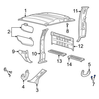 Ford OE - Rear Left Interior Grab Bar