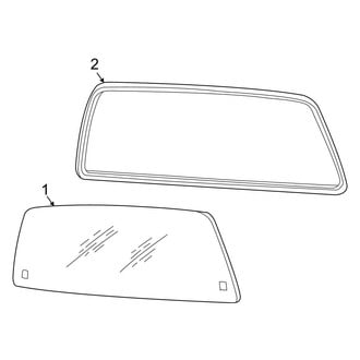 Ford OE - Back Glass - Glass (Stationary), (Cab & Chassis - Crew Cab / Cab & Chassis - Conventional)