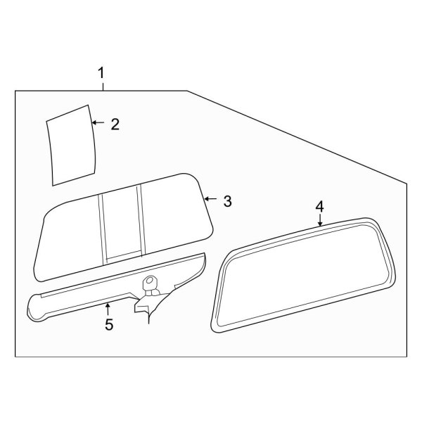 Back Glass - Glass (Sliding Window, With Power)