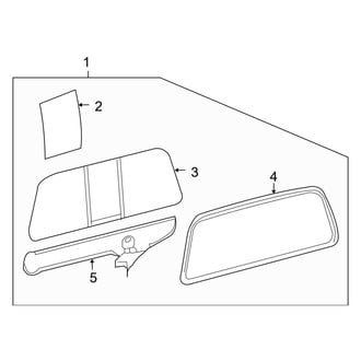 Ford OE - Back Glass - Glass (Sliding Window, With Power), (Cab & Chassis - Crew Cab / Cab & Chassis - Conventional)