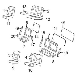 Ford OE - Seats & Tracks - Rear Bench Seat (60/40 Split Bench), (Cab & Chassis - Crew Cab / Cab & Chassis - Conventional)