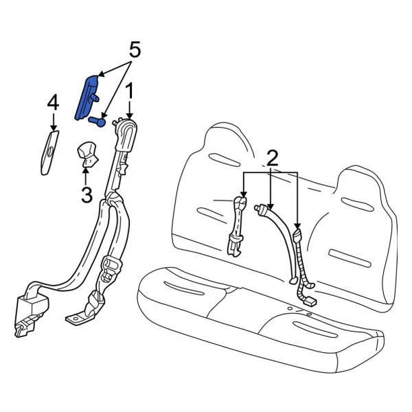 Ford OE 5C3Z25602B82AAA Front Seat Belt Height Adjuster