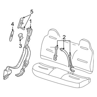 Ford OE - Restraint Systems - Front Seat Belts (Bench Seat)