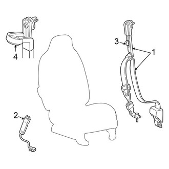 Ford OE - Restraint Systems - Front Seat Belts (Captains Chair)