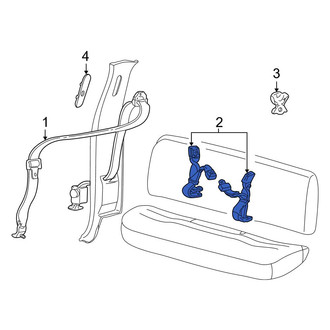 Ford OE - Front Center Seat Belt