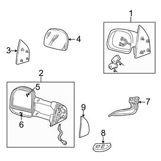 Ford OE - Front Door - Outside Mirrors (Cab & Chassis - Crew Cab / Cab & Chassis - Conventional)