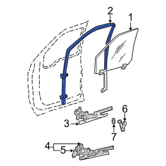 Ford OE - Front Right Window Channel