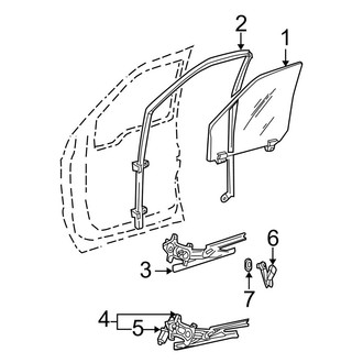 Ford OE - Front Door - Glass & Hardware (Cab & Chassis - Crew Cab)