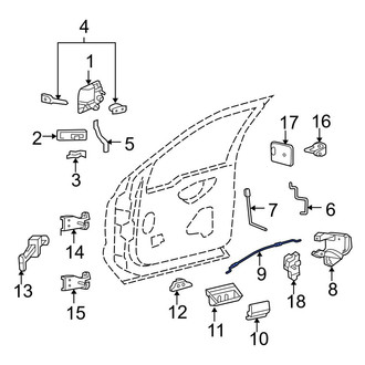 Ford OE - Front Door Latch Cable