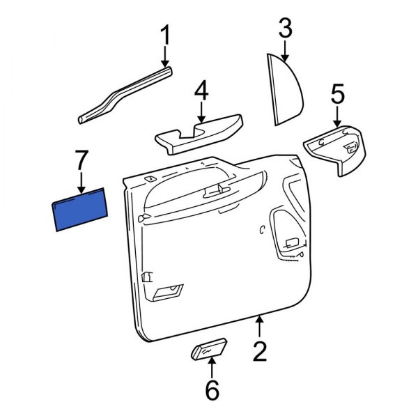 Ford OE F81Z25203A16AA Front Door Panel Insulation
