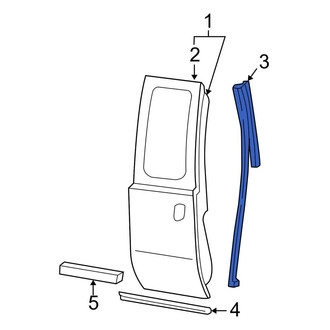Ford OE - Rear Left Inner Door Seal