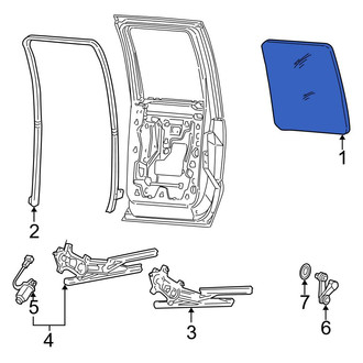 Ford OE - Front Left Door Glass