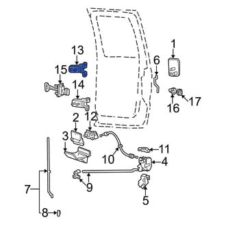 Ford OE - Center Upper Door Hinge