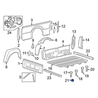Ford OE - Fuel Filler Housing Nut