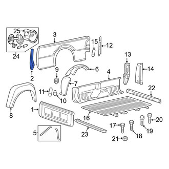 Ford OE - Front Right Truck Bed Panel Reinforcement