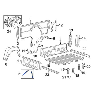Ford OE - Front Truck Bed Panel Brace