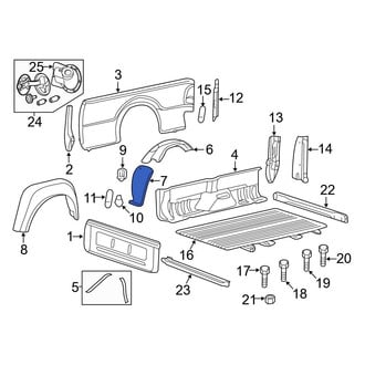 Ford OE - Rear Rearward Fender Splash Shield