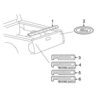 Ford OE - Pick Up Box - Exterior Trim (Tail Gate)