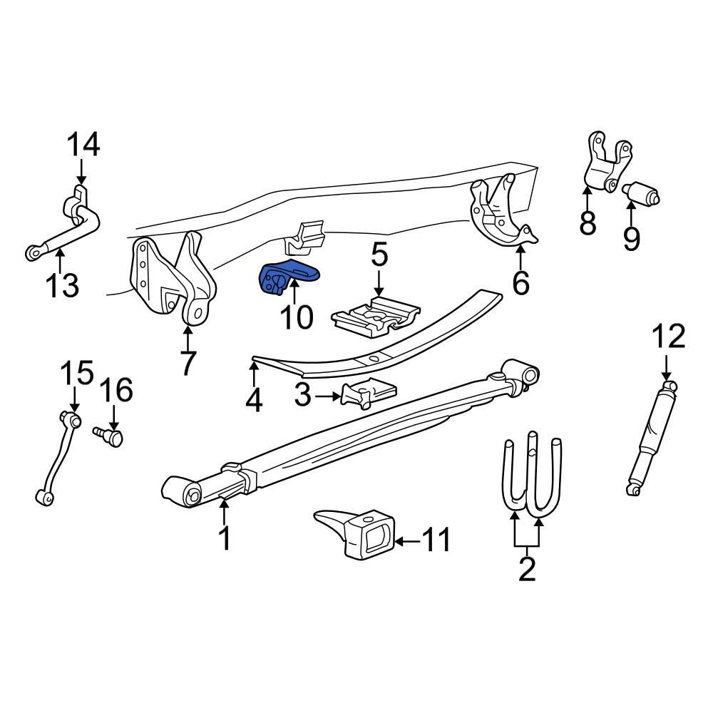 Ford OE F81Z5700AA Rear Leaf Spring Bracket