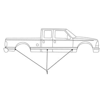 Ford OE - Stripe Tape (Type 3), (Cab & Chassis - Crew Cab)