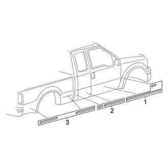 Ford OE - Stripe Tape (With DRW Type 3), (Cab & Chassis - Crew Cab)