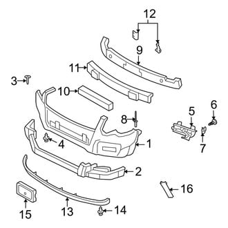 Ford OE - Front Bumper - Bumper & Components (With 2-Piece Design)