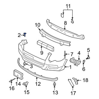 Ford OE - Upper Radiator Support Air Deflector Clip