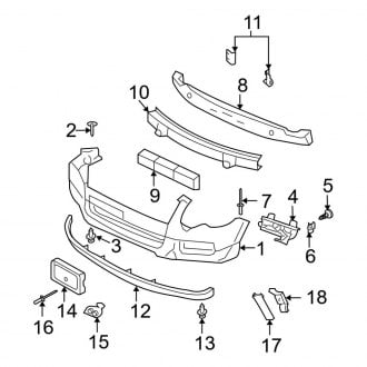 2019 Ford Explorer Front Bumper Parts Diagram