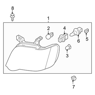 Ford OE - Front Lamps - Headlamp Components