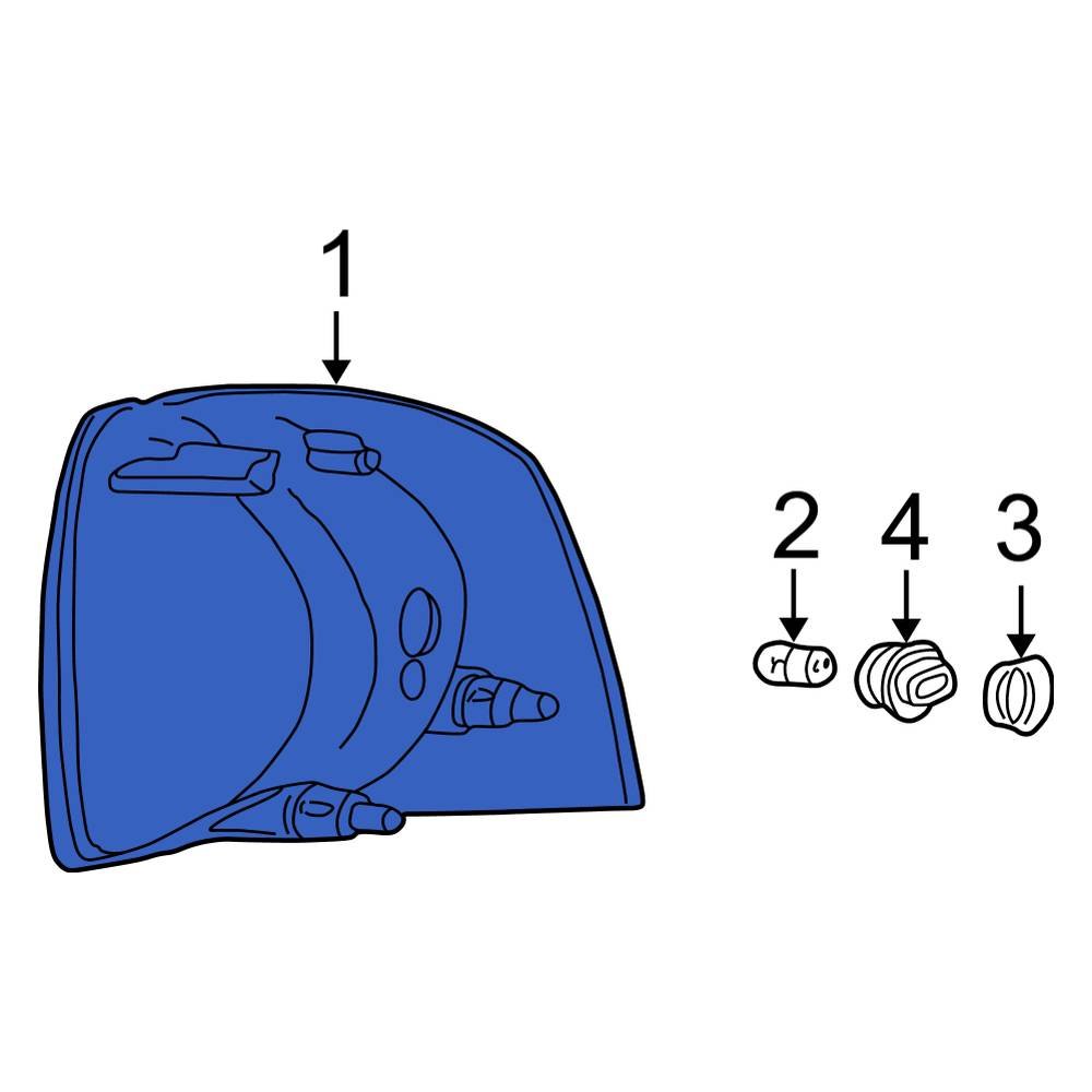 Ford OE 4L2Z13200AB Front Right Parking Light Assembly