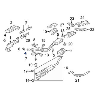 Ford OE - Right Catalytic Converter Nut