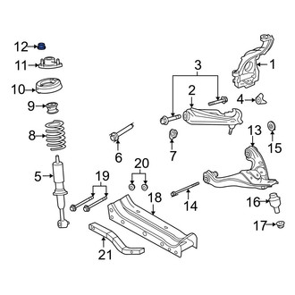 Ford OE - Front Suspension Strut Mount Nut