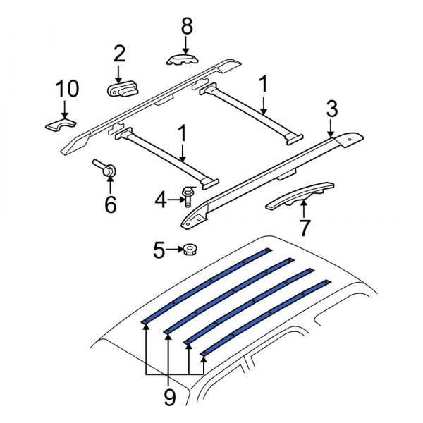 Roof Luggage Carrier Slat