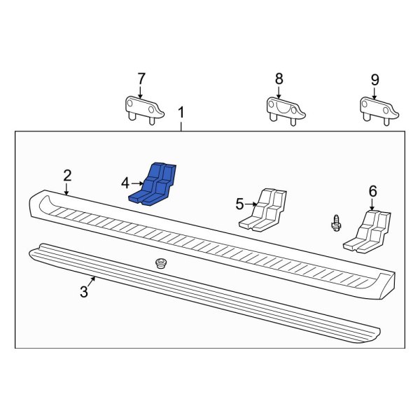 Ford OE 1L2Z16A506AA Front Right Running Board Reinforcement Bracket