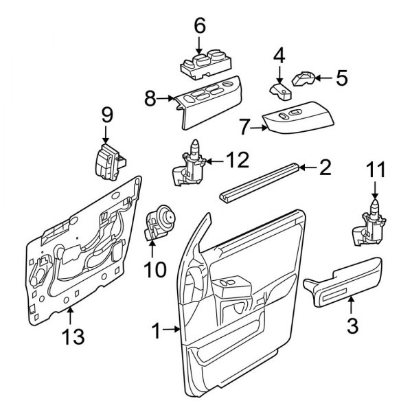 Genuine Ford Mirror Switch CA6Z-17B676-A
