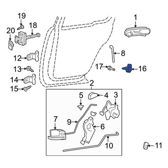 Ford OE - Front Door Lock Striker Pin