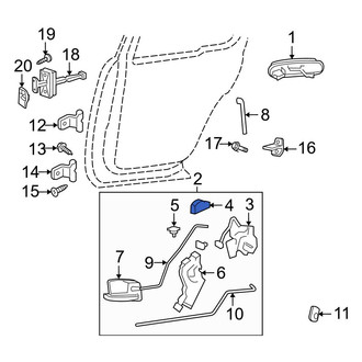 Ford OE - Left Door Latch Cable Seal