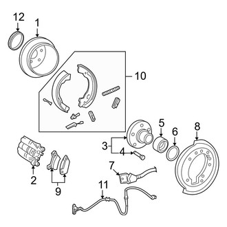 Ford OE - Rear Suspension - Brake Components (Eddie Bauer / Limited / XLS / XLT)