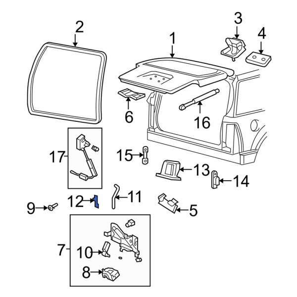 Liftgate Latch Control Rod Clip