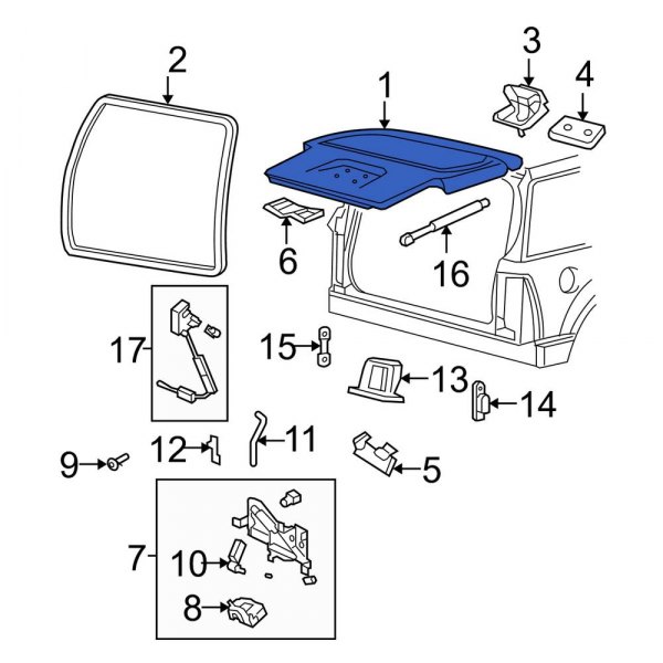 Ford OE 1L2Z7840010BA Rear Liftgate