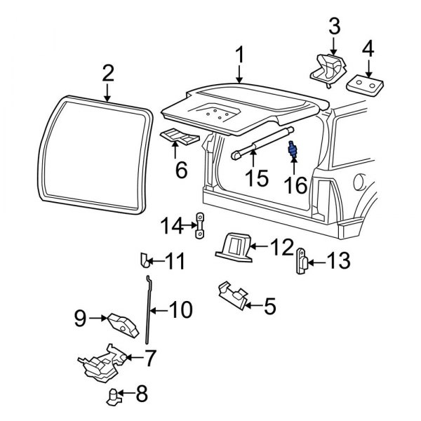 Liftgate Support Strut Holder