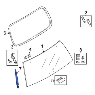 Ford OE - Back Glass Lift Support