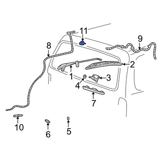 Ford OE - Rear Back Glass Washer Nozzle
