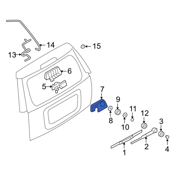 Back Glass Wiper Motor Gasket