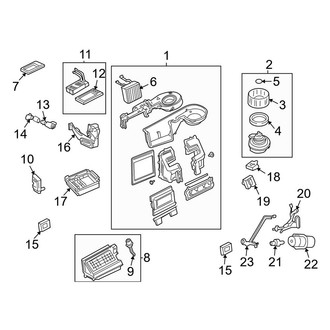 Ford OE - Air Conditioner & Heater - Evaporator & Heater Components (Front, W/O Dual Zone Temp Control)